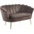 Kingsley 2-istuttava sohva samettia - ruskea / messinki