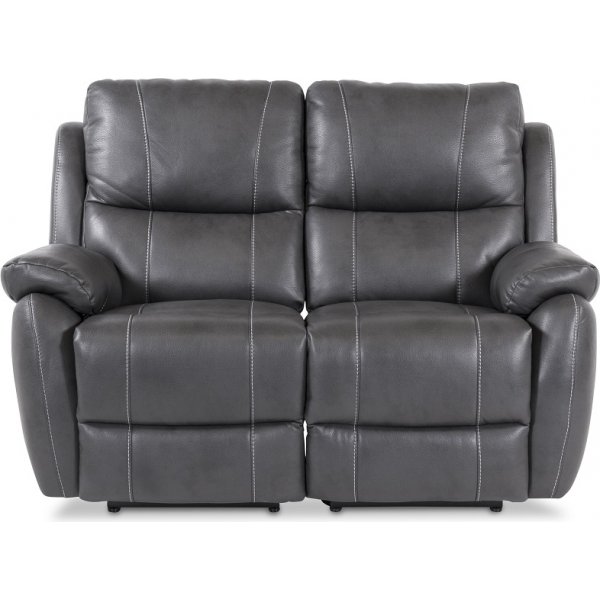Recliner-sohva Enjoy Hollywood (Elokuvasohva) - Kahden istuttava (shkinen) harmaata keinonahkaa