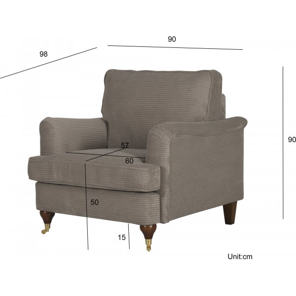 Nojatuoli Howard Watford Deluxe - Harmaa (Kangas) + Huonekalujen tahranpoistoaine Nojatuoli Howard Watford Deluxe - Harmaa (Kangas) + Huonekalujen tahranpoistoaine
