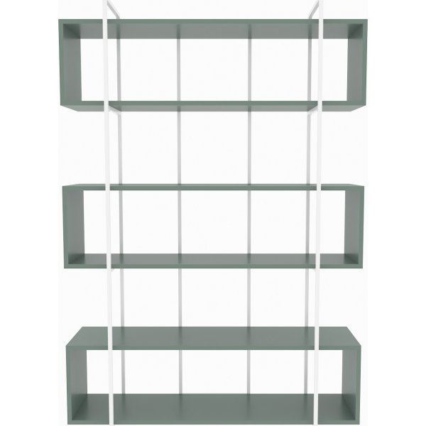 Bruti kirjahylly - Vihreä/valkoinen Bruti kirjahylly - Vihreä/valkoinen