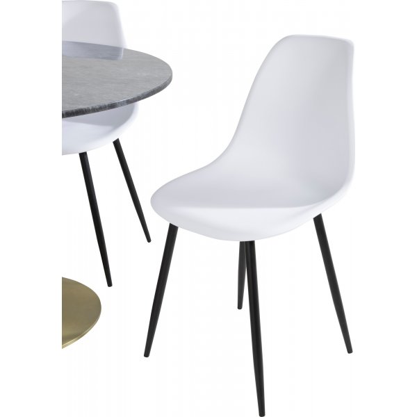 Bridge-ruokailutuoli - Valkoinen muovi