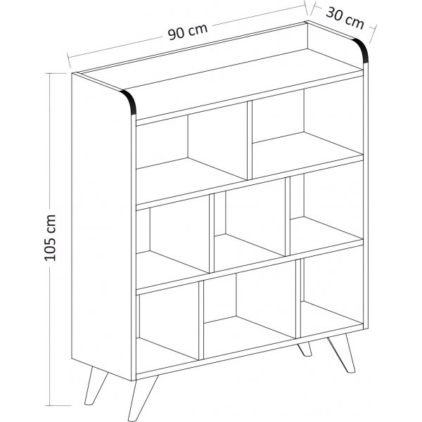 Florida kirjahylly - valkoinen