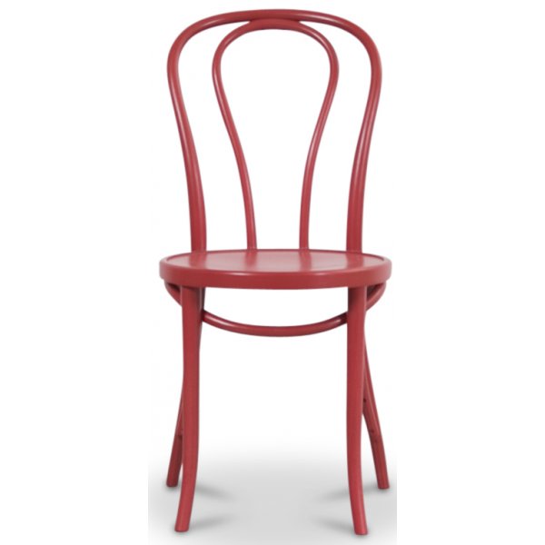 Klassinen taivepuusta tehty No 18 -tuoli - Punapetsattu