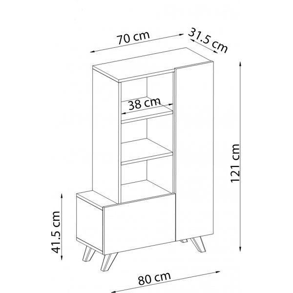 Agostina kenkäkaappi - Valkoinen Agostina kenkäkaappi - Valkoinen