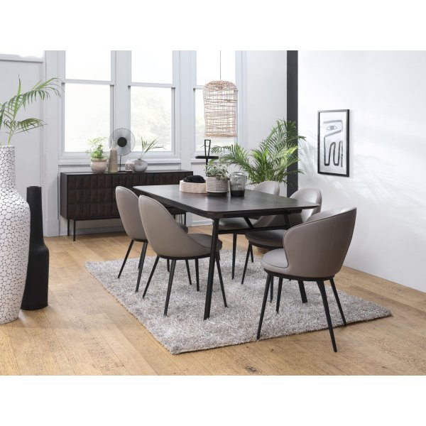 Billy-nojatuoli vaaleanharmaata PU:ta Billy-nojatuoli vaaleanharmaata PU:ta