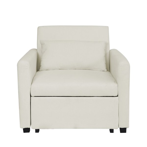 Nojatuolisänky Sollefteå - Beige sametti | 81 cm leveä Nojatuolisänky Sollefteå - Beige sametti | 81 cm leveä