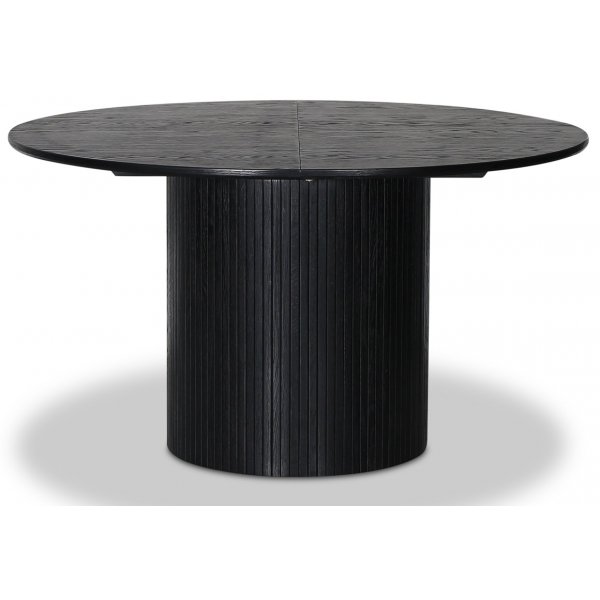 Ruokapöytä pyöreä musta Ø130 + 40 cm - jatkettava Nova Ruokapöytä pyöreä musta Ø130 + 40 cm - jatkettava Nova