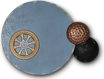 Kellokoneisto seinkoristelu metalli vintage