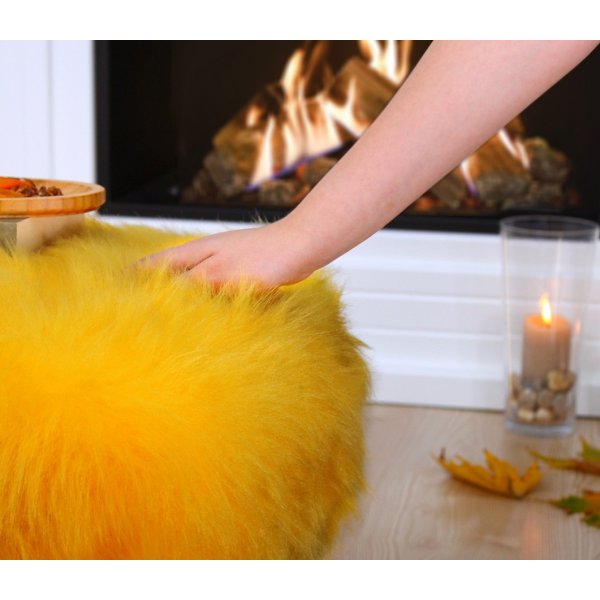 Deer pouf - keltainen