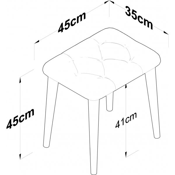 Bijou jakkara - Musta/valkoinen Bijou jakkara - Musta/valkoinen