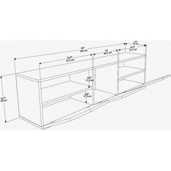 Carson mediapenkki - antrasiitti Carson mediapenkki - antrasiitti