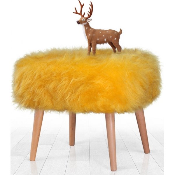 Deer pouf - keltainen