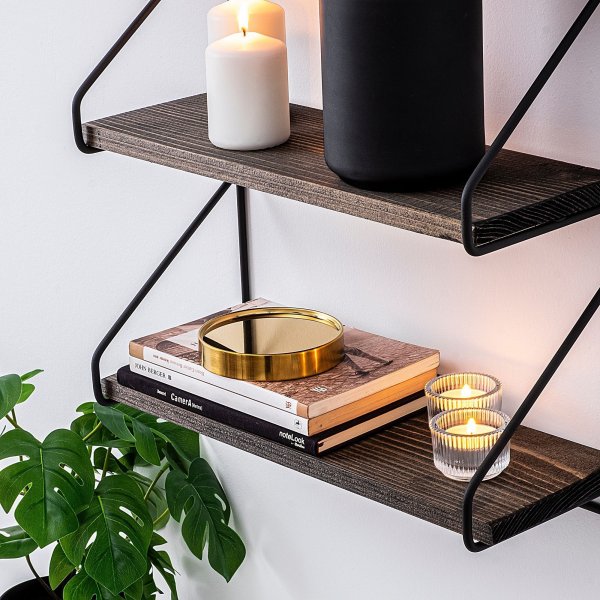 Viola seinhylly - Musta/phkin