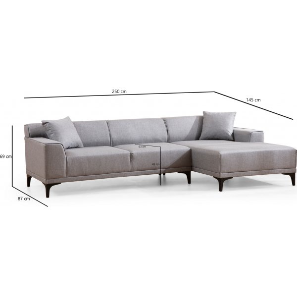 Petra divaani sohva - vaaleanharmaa Petra divaani sohva - vaaleanharmaa