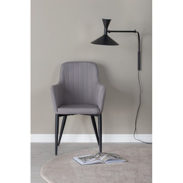 Paolo-nojatuoli - harmaa/musta Paolo-nojatuoli - harmaa/musta