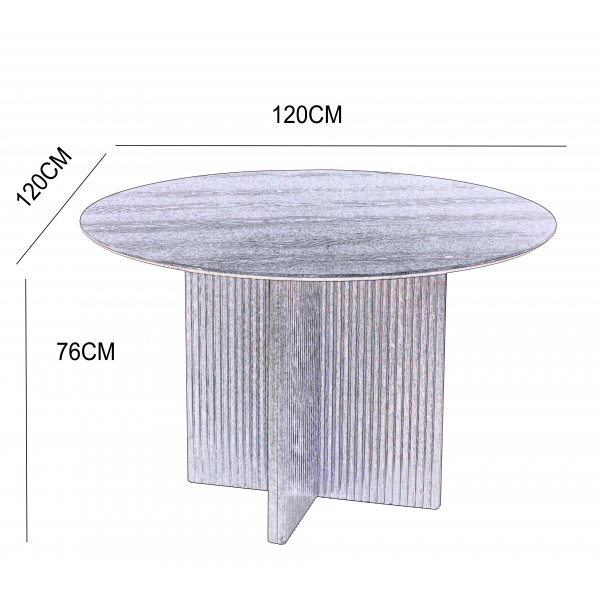 Crossby pyöreä ruokapöytä Ø120 cm - Tammi Crossby pyöreä ruokapöytä Ø120 cm - Tammi