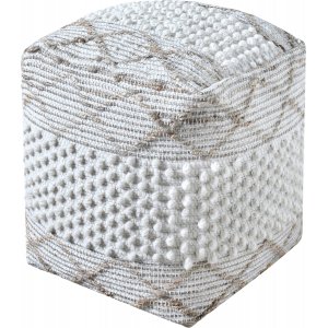 Puri-pouf Ivory valkoinen