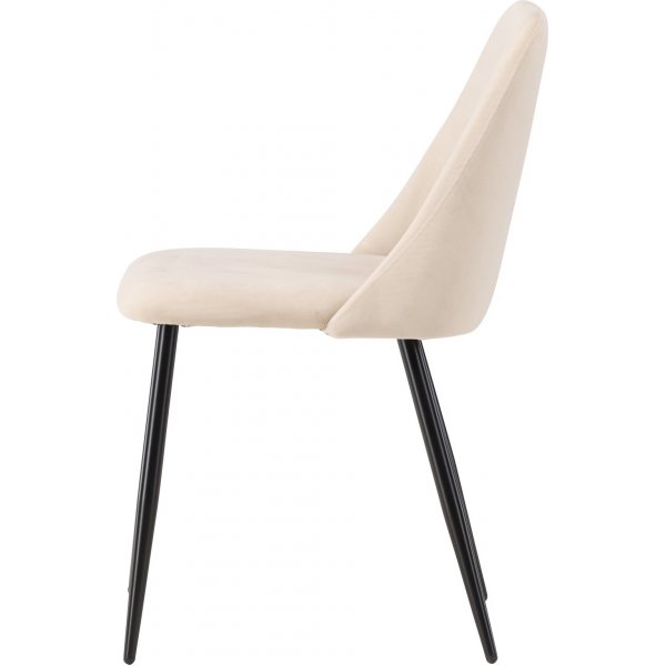Yruokailutuoli - beige sametti/musta