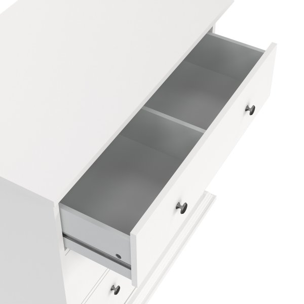 North-lipasto, jossa 3 laatikkoa - Valkoinen