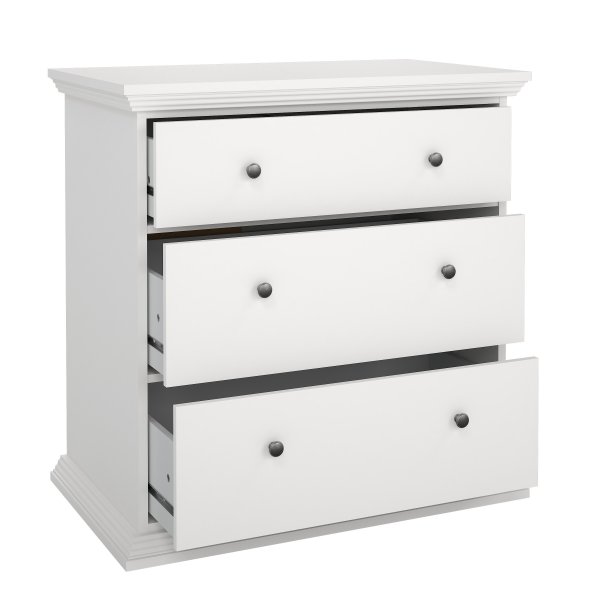 North-lipasto, jossa 3 laatikkoa - Valkoinen