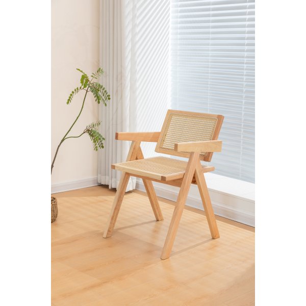 Anna-nojatuoli - Luonnonvärinen, rottinki istuimessa ja selkänojassa Anna-nojatuoli - Luonnonvärinen, rottinki istuimessa ja selkänojassa