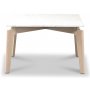 Terrazzo-sohvapyt 75x75 cm - Bianco Terrazzo & white washed oak -runko