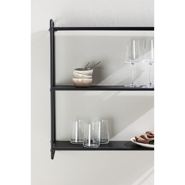 Lyon seinähylly 63 x 62 cm - Musta Lyon seinähylly 63 x 62 cm - Musta