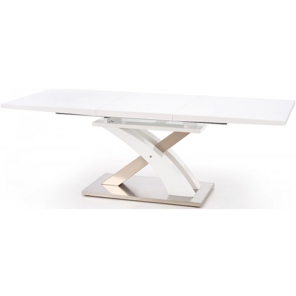 Bonita-ruokapyt 160-220 cm - Kiiltv valkoinen