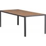 Ruokailuryhm: 6 tuolia ja ruokapyt 205 x 90 cm musta/luonnonvrinen - Copacabana