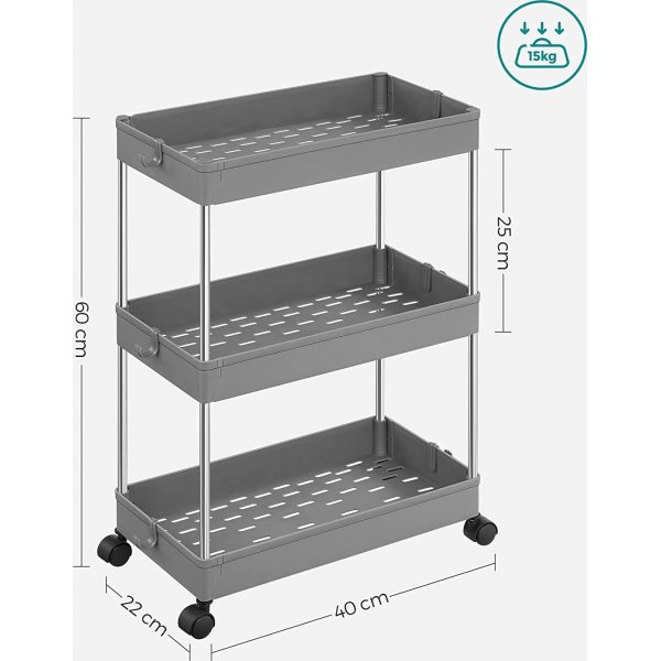 Criollo keittiön hylly 60 cm - harmaa Criollo keittiön hylly 60 cm - harmaa