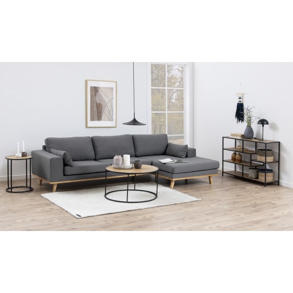 Seaford sivupyt 40 cm - Tammi/musta