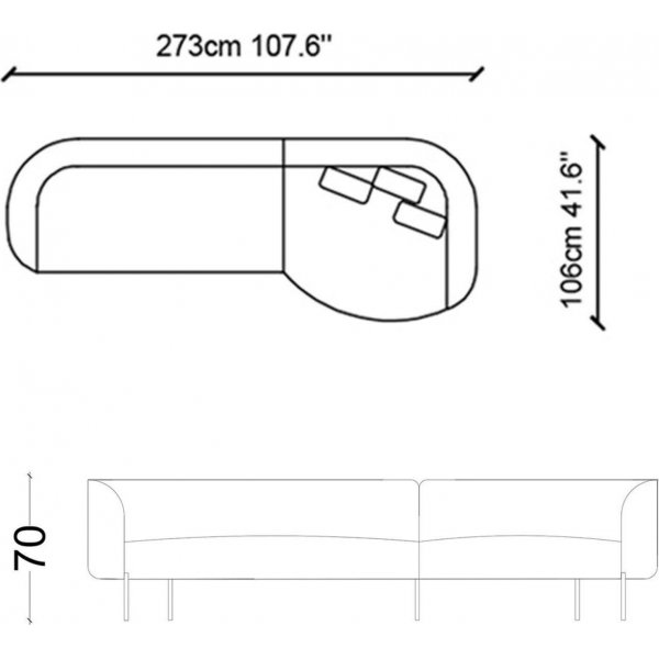 Macaroon-sohvas�nky - Puuterivaaleanpunainen