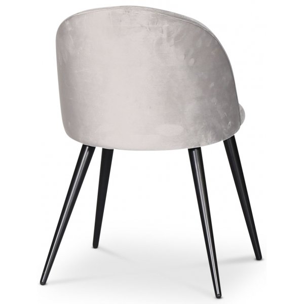 Zeus tuoli - Musta / vaaleanharmaa sametti Zeus tuoli - Musta / vaaleanharmaa sametti