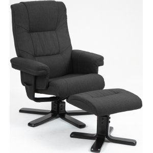 Recliner-nojatuoli Oslo rahilla - Cortina musta Recliner-nojatuoli Oslo rahilla - Cortina musta