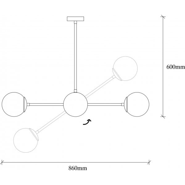 Lorea kattovalaisin 1 - Musta/valkoinen