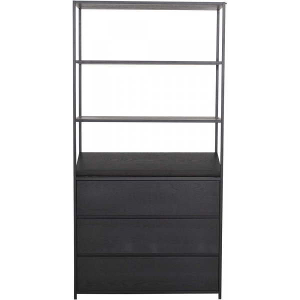 Kirjahylly laatikoilla - Musta Kirjahylly laatikoilla - Musta