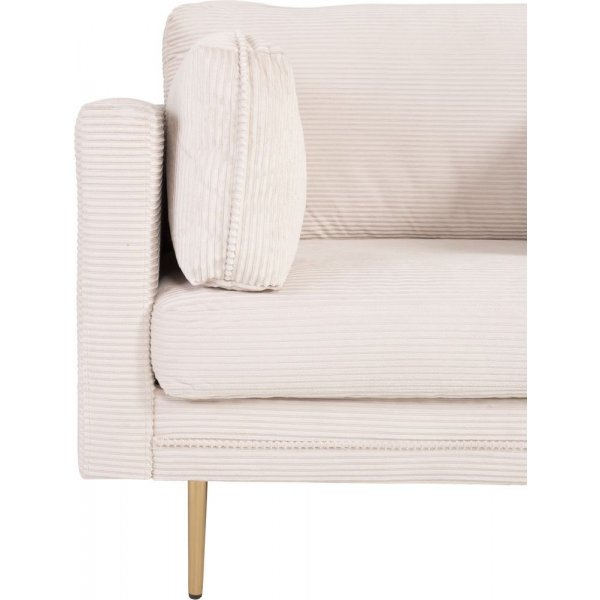 Savanna nojatuoli - Vaaleanharmaa Manchester / messinkijalat