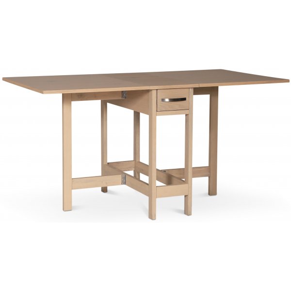 Fr taittopyt 30/90/150 x 80 cm - Whitewash + Huonekalujen jalat