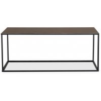 Mio Sohvapöytä 120 x 60 cm - Ruskea tammiviilu / musta Mio Sohvapöytä 120 x 60 cm - Ruskea tammiviilu / musta