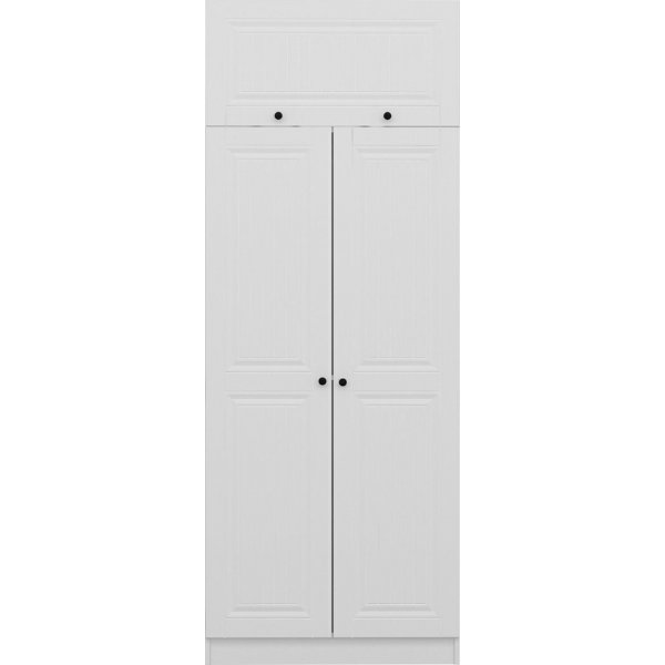 Capeto vaatekaappi yläkaapilla, 90 cm - Valkoinen Capeto vaatekaappi yläkaapilla, 90 cm - Valkoinen