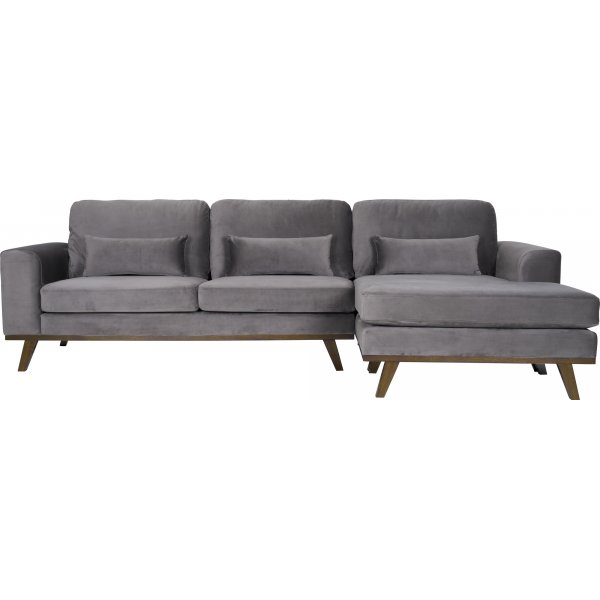 Harmaa samettisohva - Copenhagen + Huonekalujen tahranpoistoaine Harmaa samettisohva - Copenhagen + Huonekalujen tahranpoistoaine
