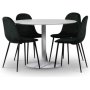 Seat ruokailuryhm, pyre ruokapyt + 4kpl Carisma-samettituolia - Valkoinen / vihre