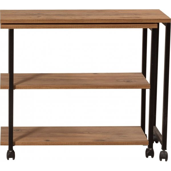 Melin sivupöytä 70 x 76 cm - Mänty/musta Melin sivupöytä 70 x 76 cm - Mänty/musta