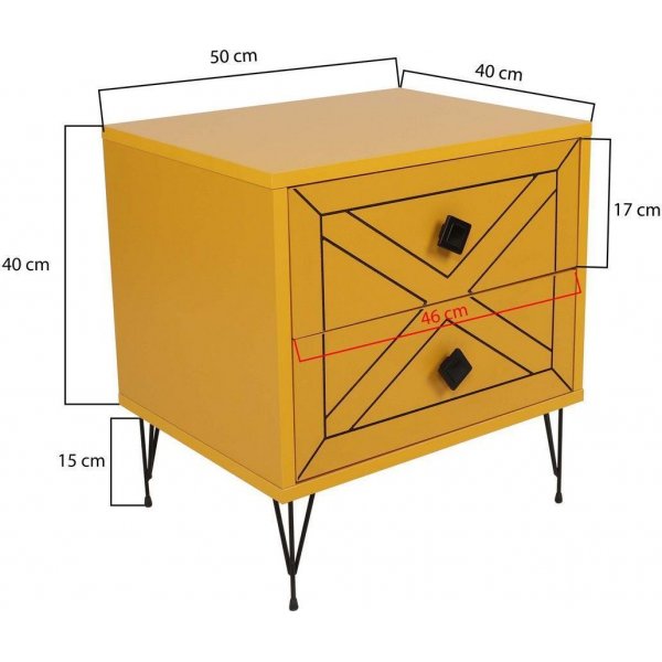 Luna yöpöytä - keltainen Luna yöpöytä - keltainen