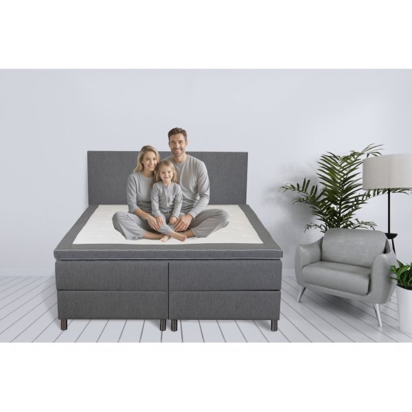 Sänky 160x200 cm säilytystilalla harmaa Sänky 160x200 cm säilytystilalla harmaa