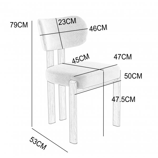 Ruokailuryhm� Crossby, jatkettava p�yt� �120-200cm, mustaksi petsattu tammi, ja 8 Callum-ruokailutuolia beigenv�risess� kankaass