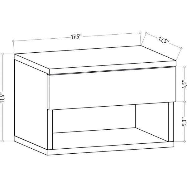 Jamot yöpöytä - valkoinen Jamot yöpöytä - valkoinen