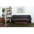 Dominic 3-istuttava sohva mustaa keinonahkaa + Huonekalujen hoitosarja tekstiileille