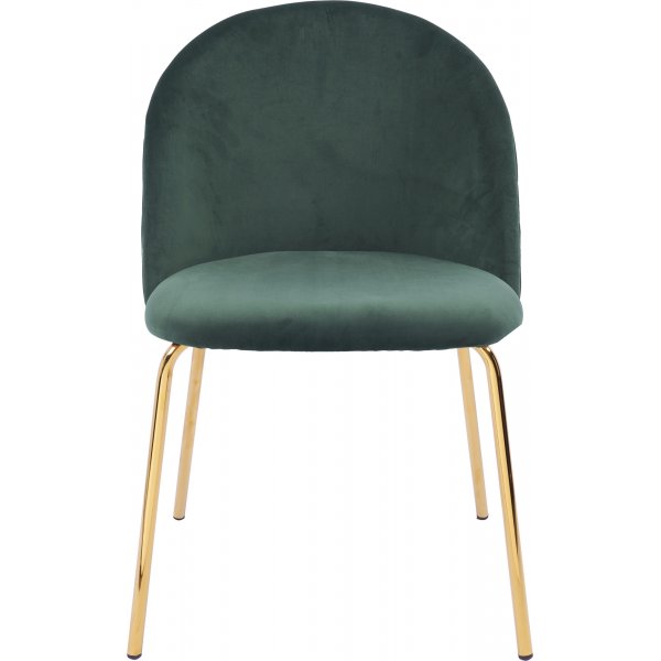 Plaza velvet -tuoli - Vihreä / Messinki Plaza velvet -tuoli - Vihreä / Messinki