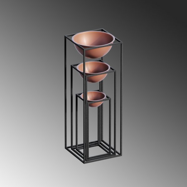 Plato 19 ruukku - musta/kupari Plato 19 ruukku - musta/kupari